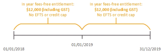 Figure 1: In year fees-free entitlement