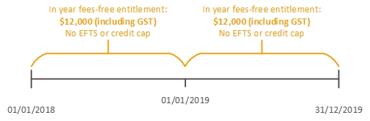 Figure 1: In year fees-free entitlement
