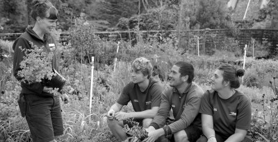 A horticultural tutor with three students